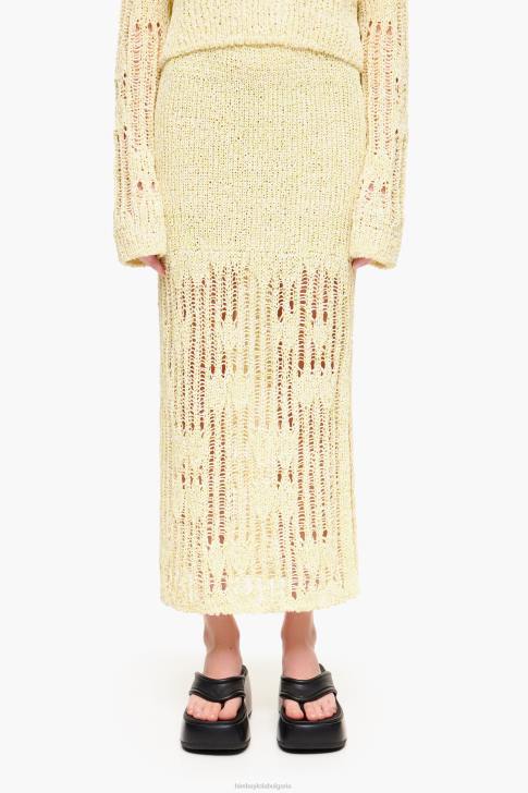 Bimba Y Lola миди плетена пола лайм зелено облекло 28R6R461