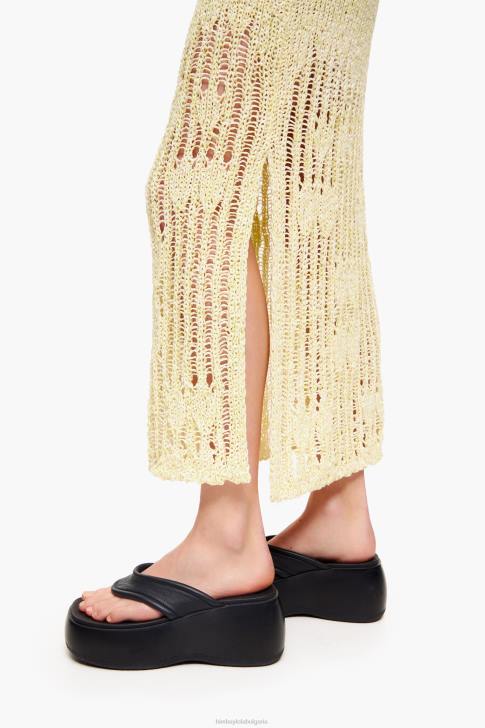 Bimba Y Lola миди плетена пола лайм зелено облекло 28R6R461