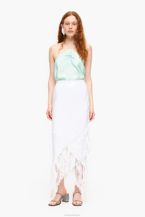 Bimba Y Lola миди пола с пайети бяло облекло 28R6R462