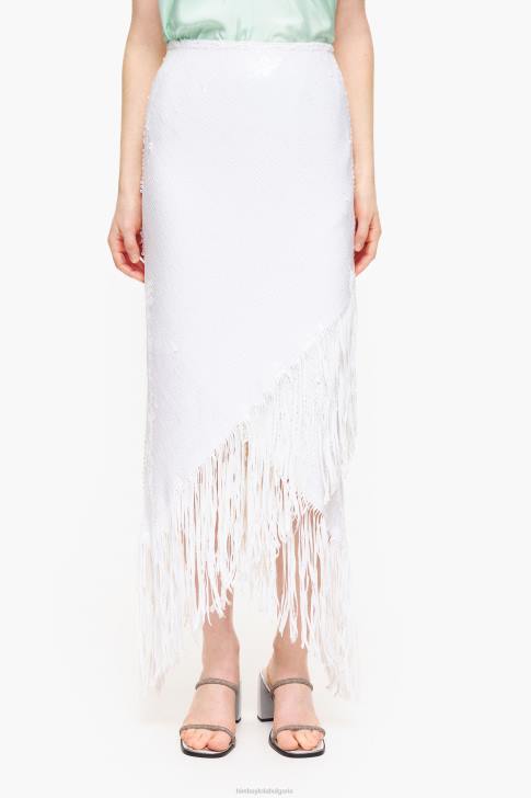 Bimba Y Lola миди пола с пайети бяло облекло 28R6R462