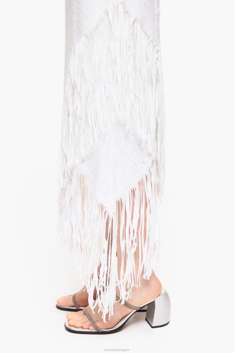 Bimba Y Lola миди пола с пайети бяло облекло 28R6R462