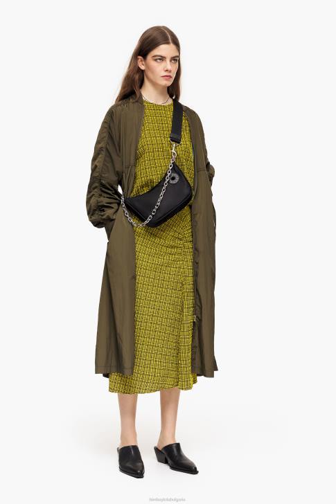 Bimba Y Lola квадратчета за миди пола жълто облекло 28R6R466