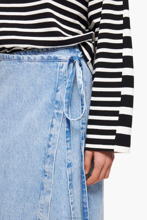 Bimba Y Lola дънкова миди пола син облекло 28R6R526