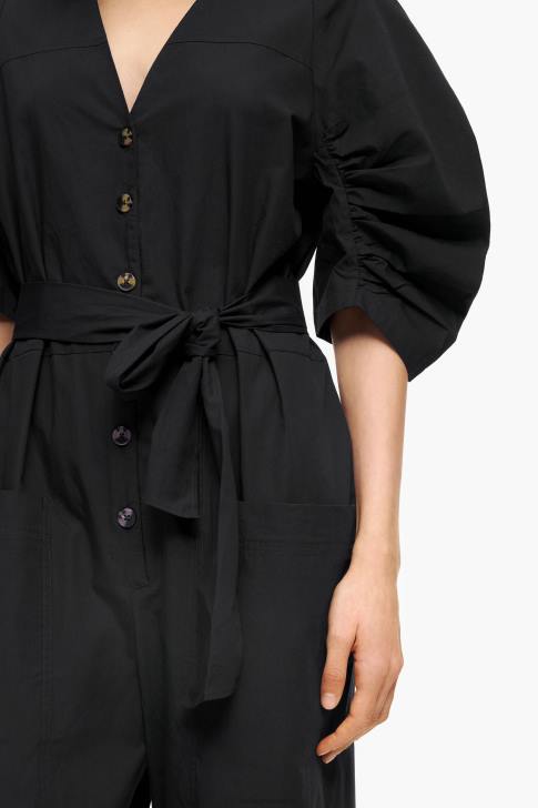 Bimba Y Lola гащеризон от поплин черен облекло 28R6R187