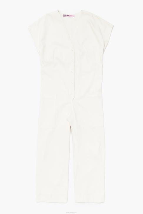 Bimba Y Lola дънков дълъг гащеризон слонова кост облекло 28R6R194