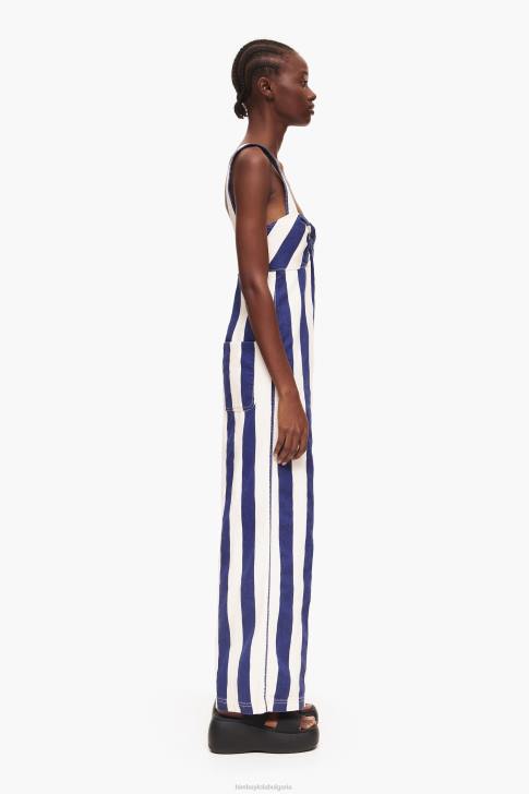 Bimba Y Lola дънков раиран гащеризон син облекло 28R6R212