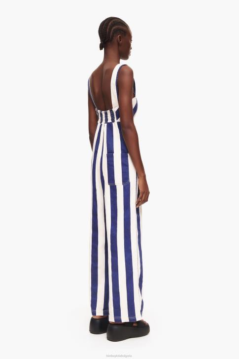 Bimba Y Lola дънков раиран гащеризон син облекло 28R6R212