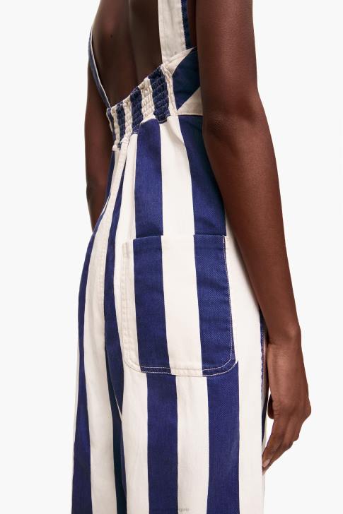 Bimba Y Lola дънков раиран гащеризон син облекло 28R6R212