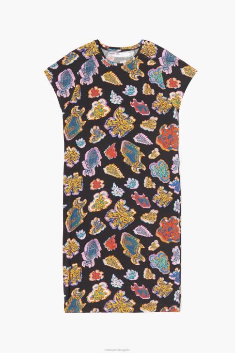 Bimba Y Lola къса рибка морска рокля черен облекло 28R6R173