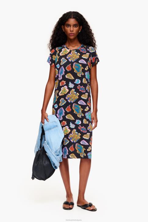 Bimba Y Lola къса рибка морска рокля черен облекло 28R6R173