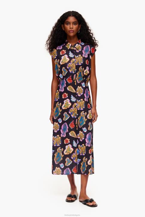 Bimba Y Lola дълга рибка морска рокля черен облекло 28R6R176