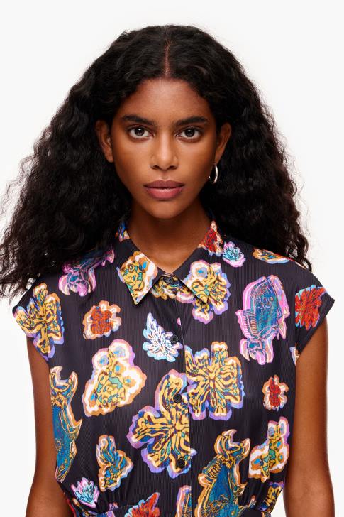 Bimba Y Lola дълга рибка морска рокля черен облекло 28R6R176