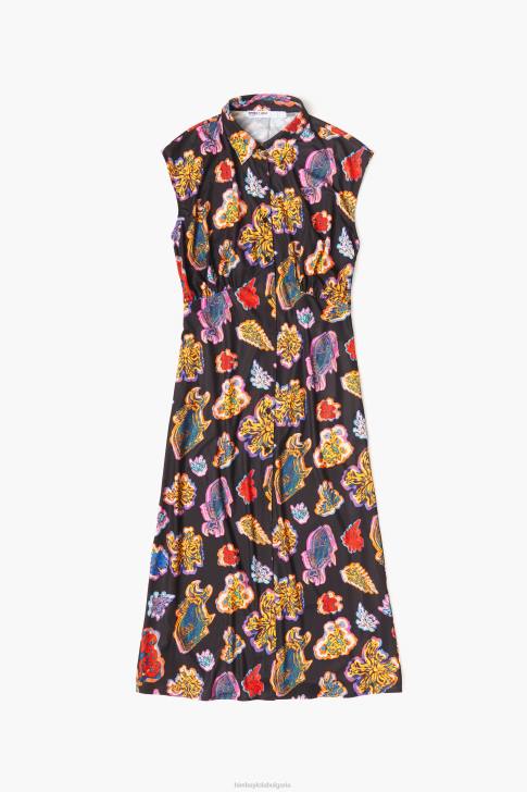 Bimba Y Lola дълга рибка морска рокля черен облекло 28R6R176