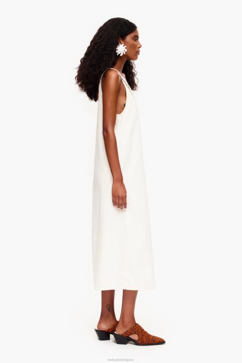 Bimba Y Lola дънкова рокля почти бял облекло 28R6R180