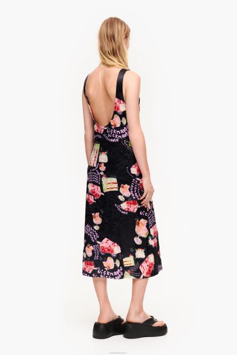 Bimba Y Lola рокля с текстуриран принт псевдоним снимка облекло 28R6R200