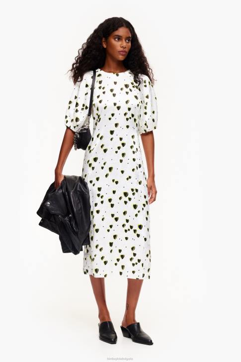 Bimba Y Lola течна миди рокля с малък принт сърца облекло 28R6R203