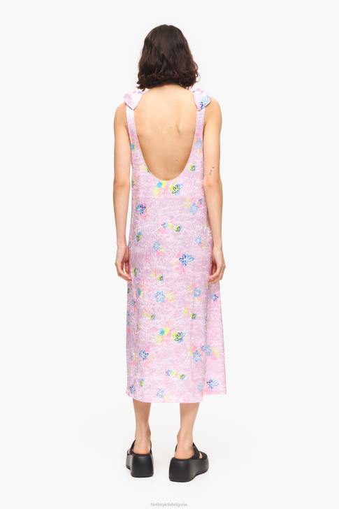 Bimba Y Lola миди рокля с щампа на пръскащи се цветя розово облекло 28R6R214