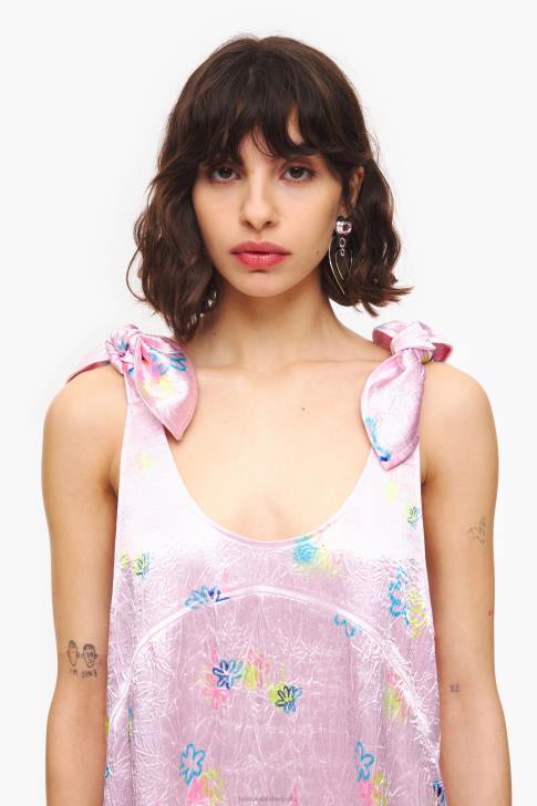 Bimba Y Lola миди рокля с щампа на пръскащи се цветя розово облекло 28R6R214