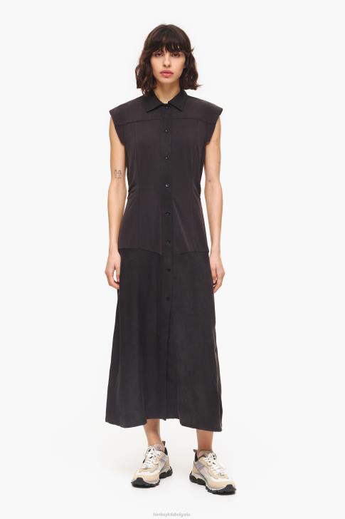 Bimba Y Lola дълга рокля черен облекло 28R6R227