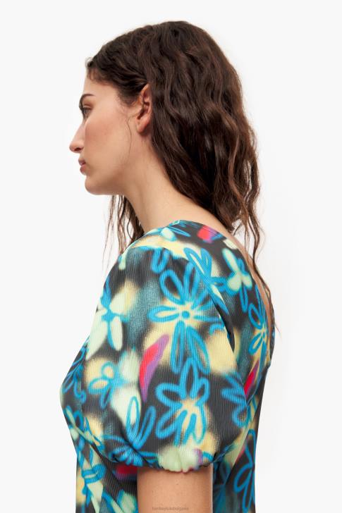 Bimba Y Lola течна миди рокля с принт на цветя графити облекло 28R6R232