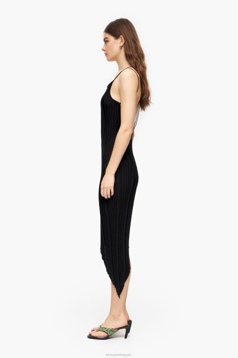 Bimba Y Lola вталена миди рокля черен облекло 28R6R237