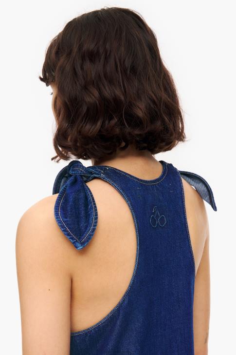 Bimba Y Lola тъмна дънкова рокля с а-силует син облекло 28R6R513