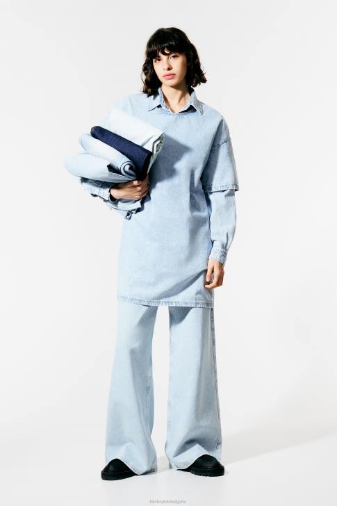 Bimba Y Lola дънкова мини рокля син облекло 28R6R539