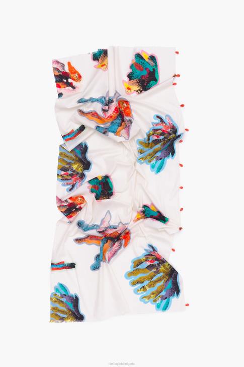 Bimba Y Lola къс памучен коралов саронг слонова кост облекло 28R6R1206