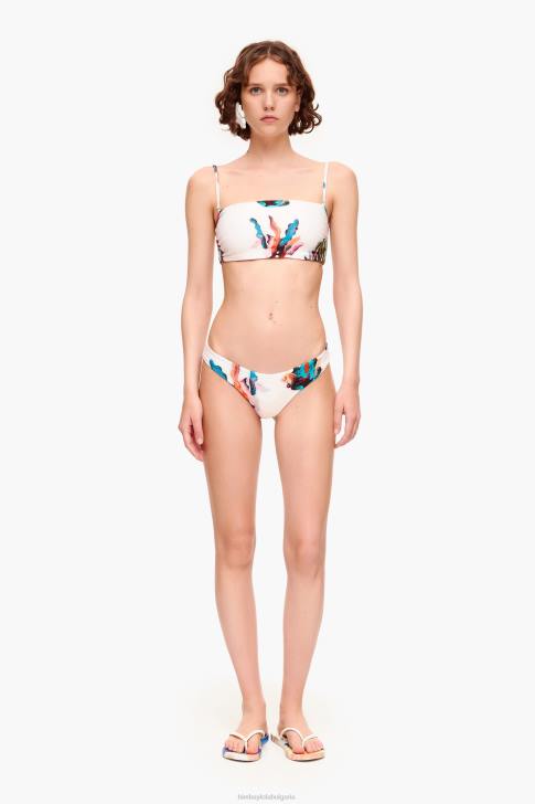Bimba Y Lola бикини с коралов принт бяло облекло 28R6R879