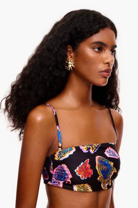 Bimba Y Lola бикини с рибен морски принт облекло черен 28R6R880