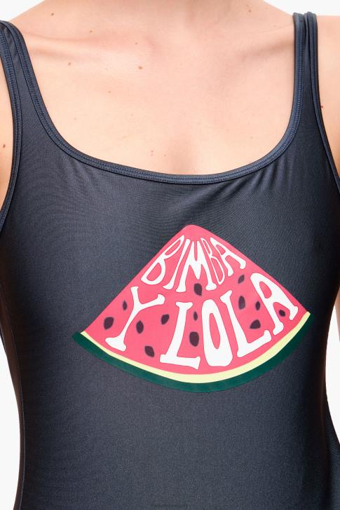 Bimba Y Lola бански с лого на диня антрацит облекло 28R6R885