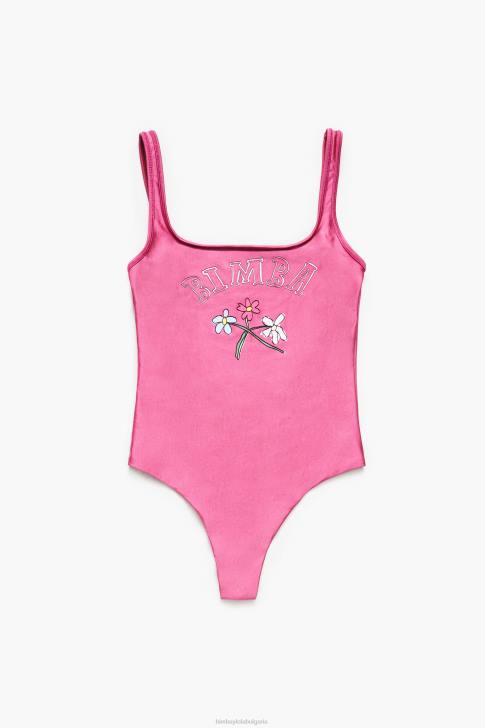 Bimba Y Lola бански с лого на цветя розово облекло 28R6R886