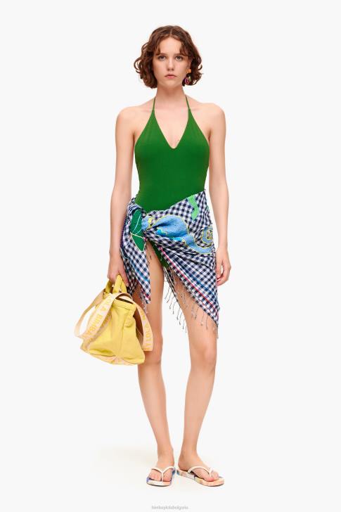 Bimba Y Lola текстуриран бански костюм горско зелено облекло 28R6R889