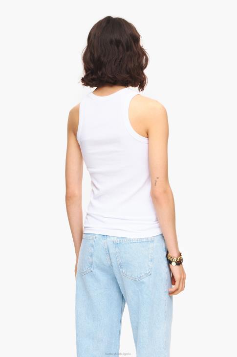 Bimba Y Lola вталена горна част от чили бяло облекло 28R6R244