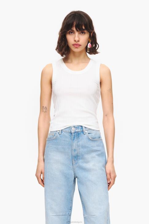 Bimba Y Lola вталена горна част бяло облекло 28R6R249