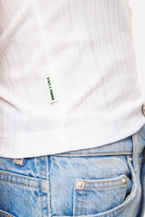 Bimba Y Lola вталена горна част бяло облекло 28R6R249