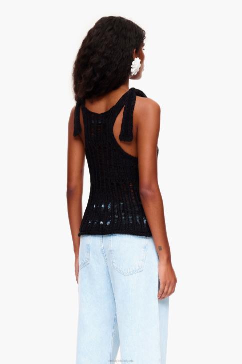 Bimba Y Lola плетене на една кука черен облекло 28R6R264