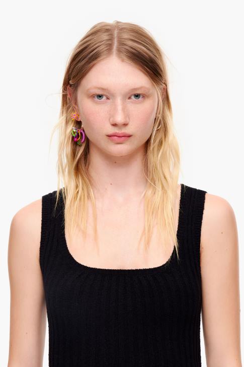 Bimba Y Lola оребрено вталено горнище черен облекло 28R6R313