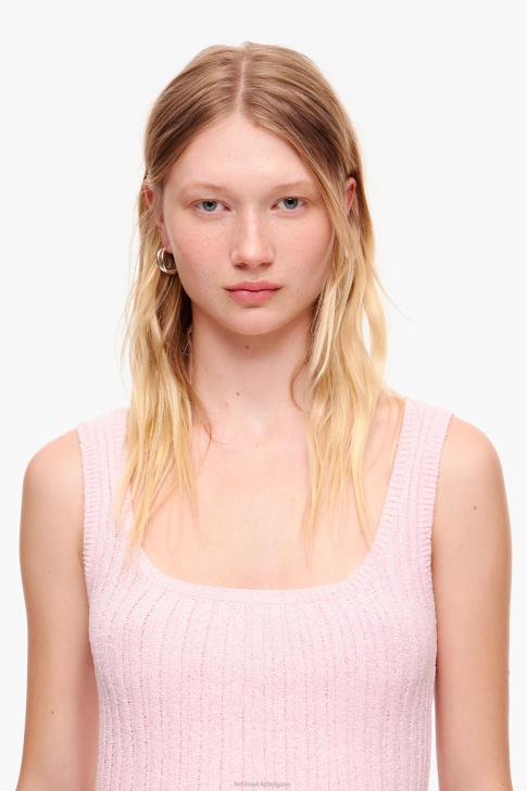 Bimba Y Lola оребрено вталено горнище розово облекло 28R6R314