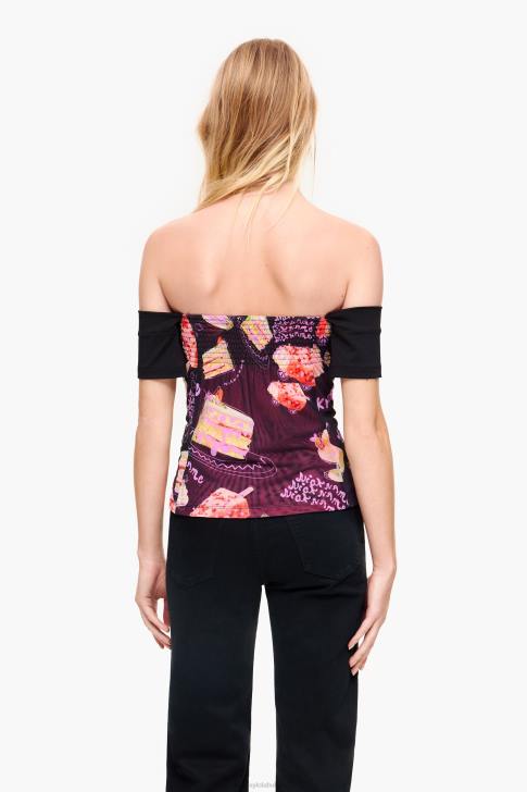 Bimba Y Lola псевдоним снимка печат топ черен облекло 28R6R342