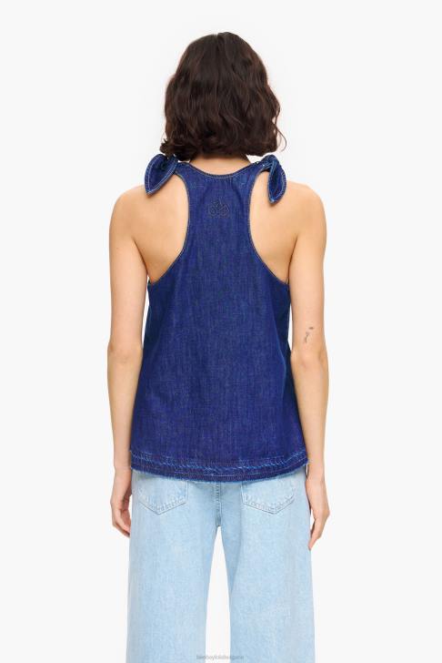Bimba Y Lola горнище от тъмен деним син облекло 28R6R512