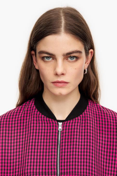 Bimba Y Lola гингам купро бомбър яке фуксия облекло 28R6R471