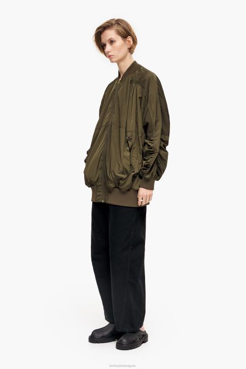 Bimba Y Lola найлоново бомбър яке каки облекло 28R6R473