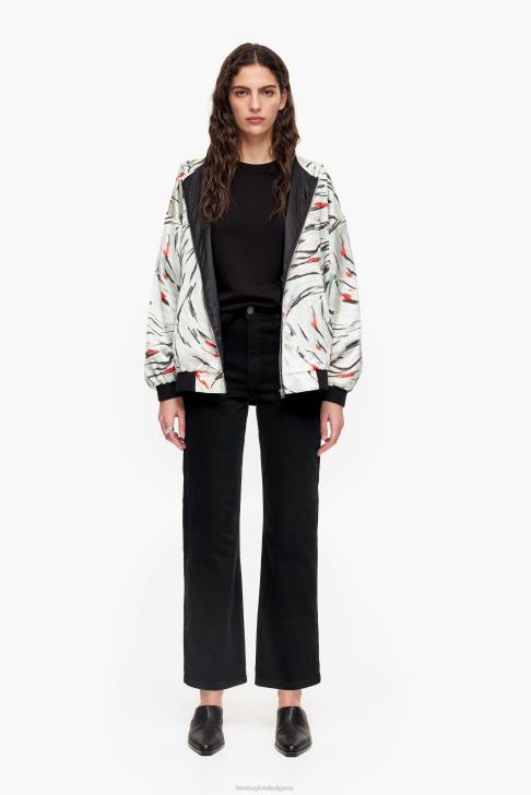 Bimba Y Lola флуидно бомбър яке с принт на крила на пеперуда мента облекло 28R6R490