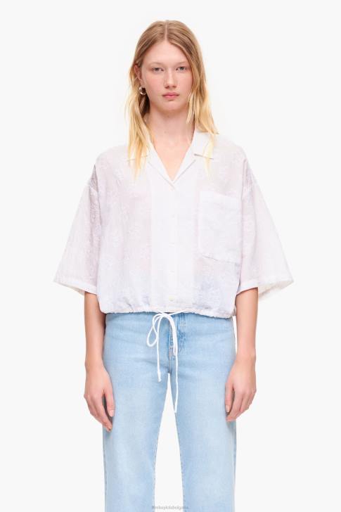 Bimba Y Lola къса жакардова блуза флорален облекло 28R6R324