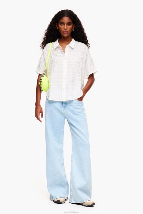 Bimba Y Lola къса риза слонова кост облекло 28R6R327