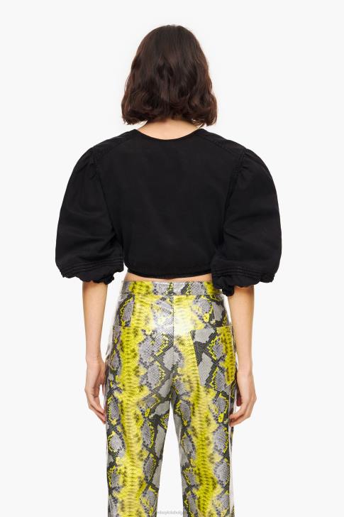 Bimba Y Lola деним квадратна горна част черен облекло 28R6R339