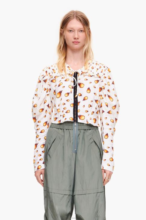 Bimba Y Lola къса огнена блуза слонова кост облекло 28R6R343