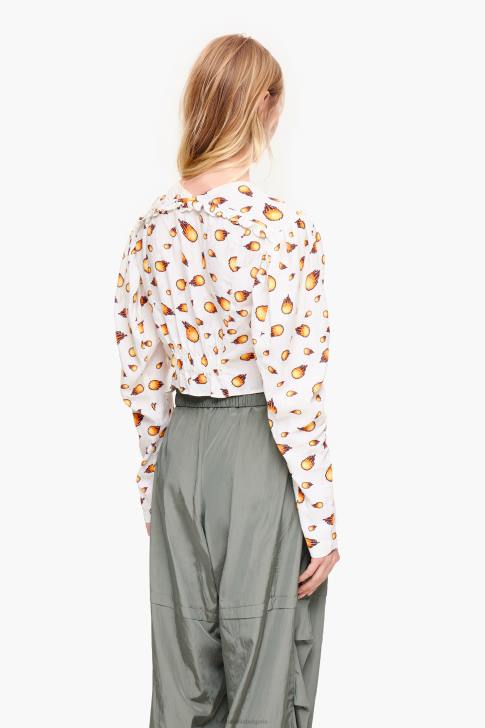 Bimba Y Lola къса огнена блуза слонова кост облекло 28R6R343