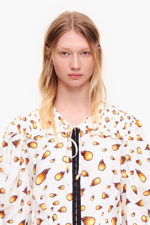 Bimba Y Lola къса огнена блуза слонова кост облекло 28R6R343